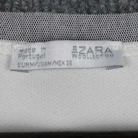 Zara sleeveless blouse white with‎ horizontal stripes step hemline M - Picture 8 of 9